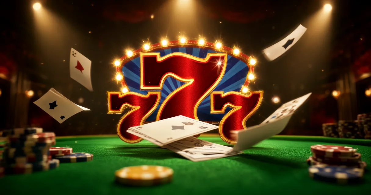 Blackjack table and cards