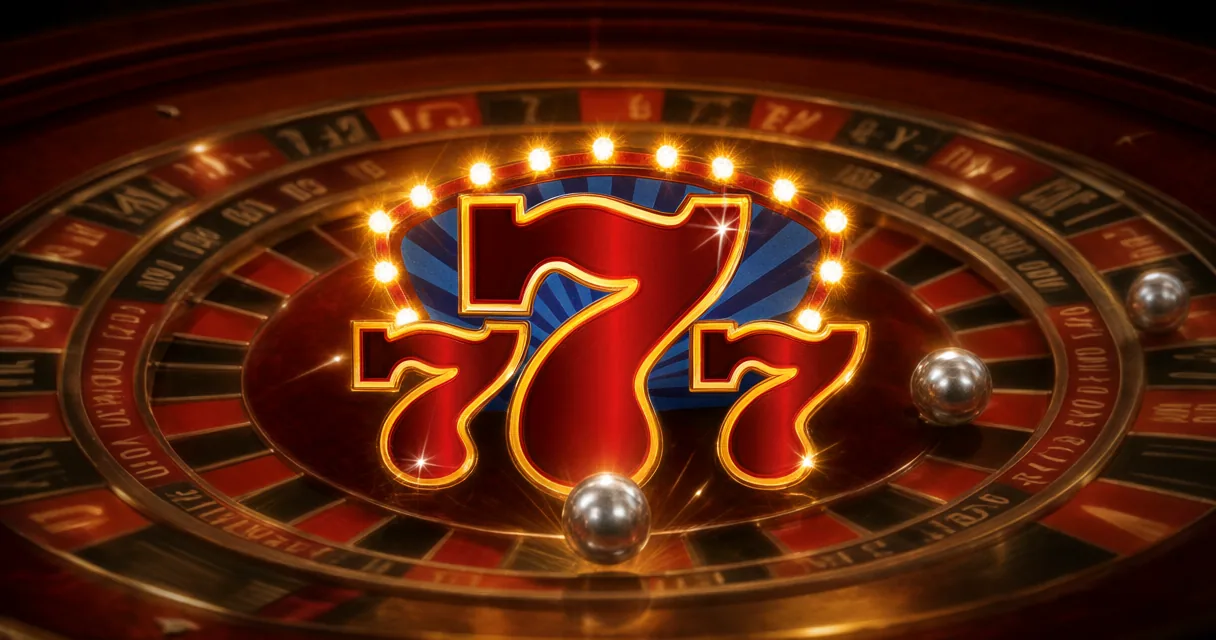 Roulette wheel on a casino floor